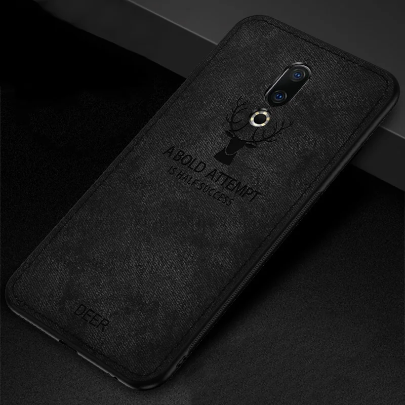 Тканевый чехол для Meizu 16XS 15plus 5S M9 M8 note Классическая матовая кожа мягкая жесткая задняя крышка для Meizu 16plus 16X чехол для телефона s - Цвет: Черный