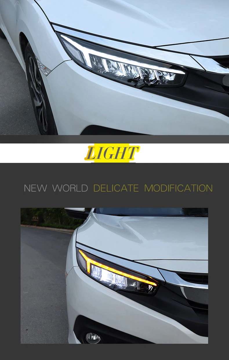 Автомобильный Стиль светодиодный фары- чехол для Honda civic чехол для Civic светодиодная фара двойной луч H7 спрятал bi Xenon объектива