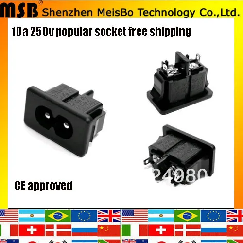 Многофункциональный CE ROHS 250 В 2.5a ABS Материал G4 socket 1000 шт./лот Бесплатная доставка