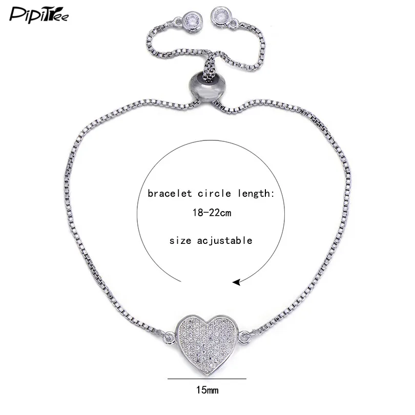 Роскошный Бриллиантовый Браслет Pipitree украшения для влюбленных медная цепочка