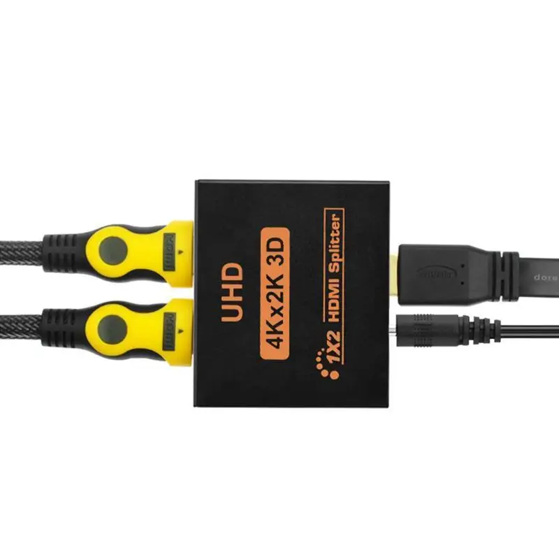 1x2 HDMI Сплиттер v1.4b вид 4K 3D 1080p один вход на два выхода Топ США штекер