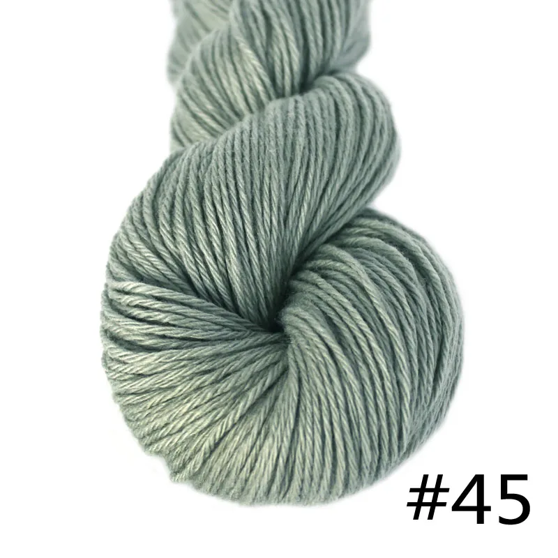 45 Straw Пряжа лотоса многоцветная Толстая кашемировая DK пряжа цвет#31-#60 натуральный кашемир 4plys ручная вязка цвет ed DIY вязание крючком - Цвет: 45 Straw
