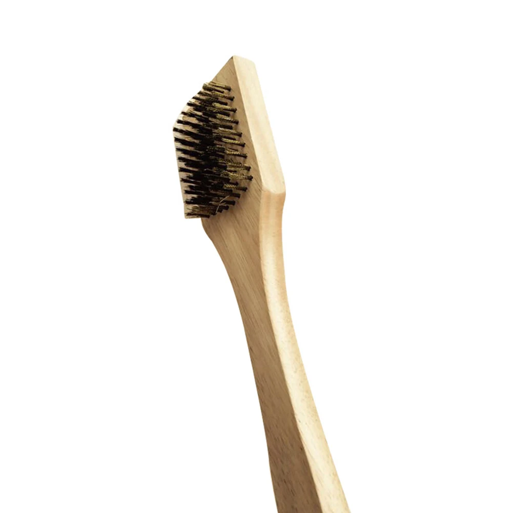 Wood Handle Non Skid Cleaning Brush Easy Clean Kitchen Bristles Ergonomic Tools Effective Barbecue Practical Hanging Home | Дом и сад