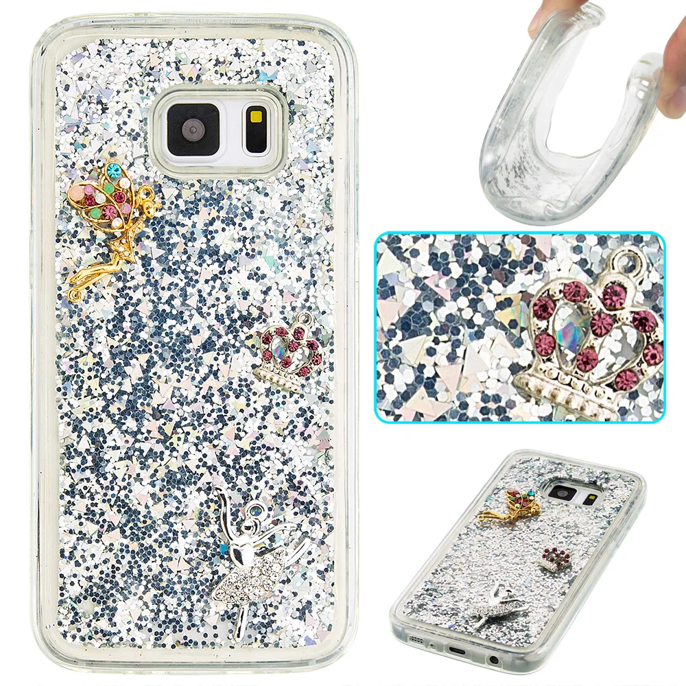 С сияющими блестками горный хрусталь зыбучие пески Мягкие TPU чехол для Samsung Galaxy A510