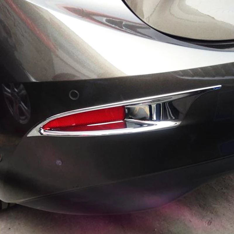 AX хром задний отражатель противотуманная фара крышка отделка украшение для Mazda 3 Axela седан