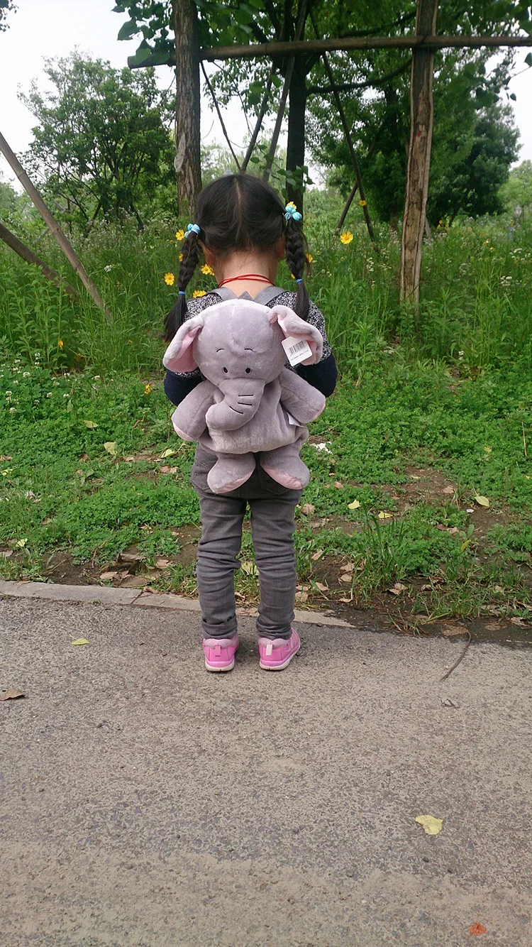 Детский плюшевый чехол с откидной крышкой изображением слона из мультфильма