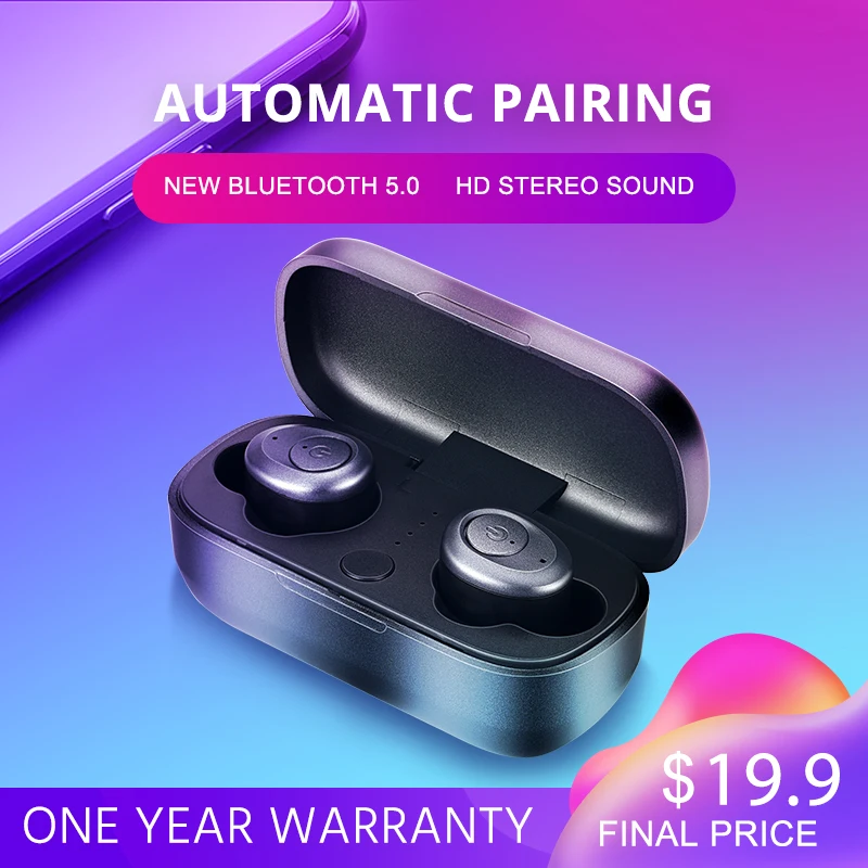 IPUDIS iT01 Bluetooth наушники V5.0 беспроводные TWS мини стереонаушники HiFi гарнитура с