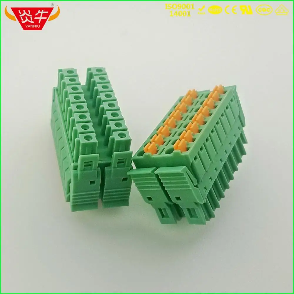 KF2EDGKNHG 3.5 4P женский 15EDGKNHG 3 5 мм 8PIN двухрядный пружинный разъем PCB плагин клеммные
