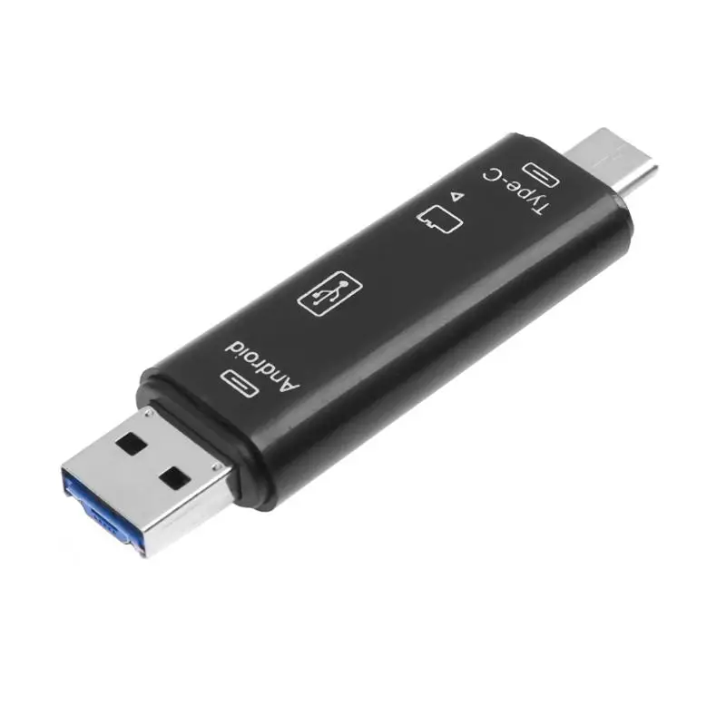 Высокоскоростной считыватель карт Type C Micro USB адаптер для флеш накопителя