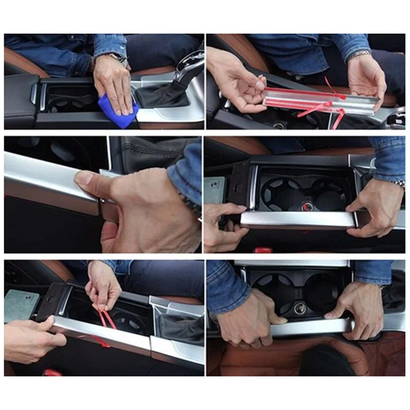Нержавеющая сталь консоль держатель стакана воды панель накладка для Volvo XC60/V60/S60 |