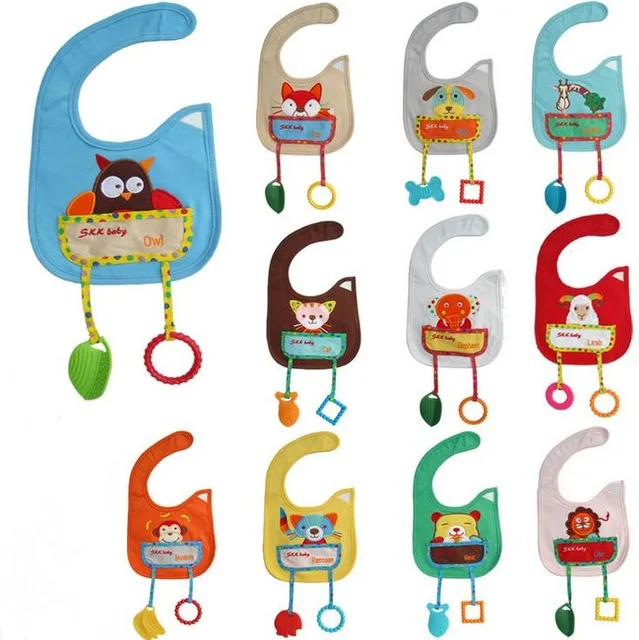 Прозрачные Мультяшные непромокаемые детские нагрудники с прорезывателем