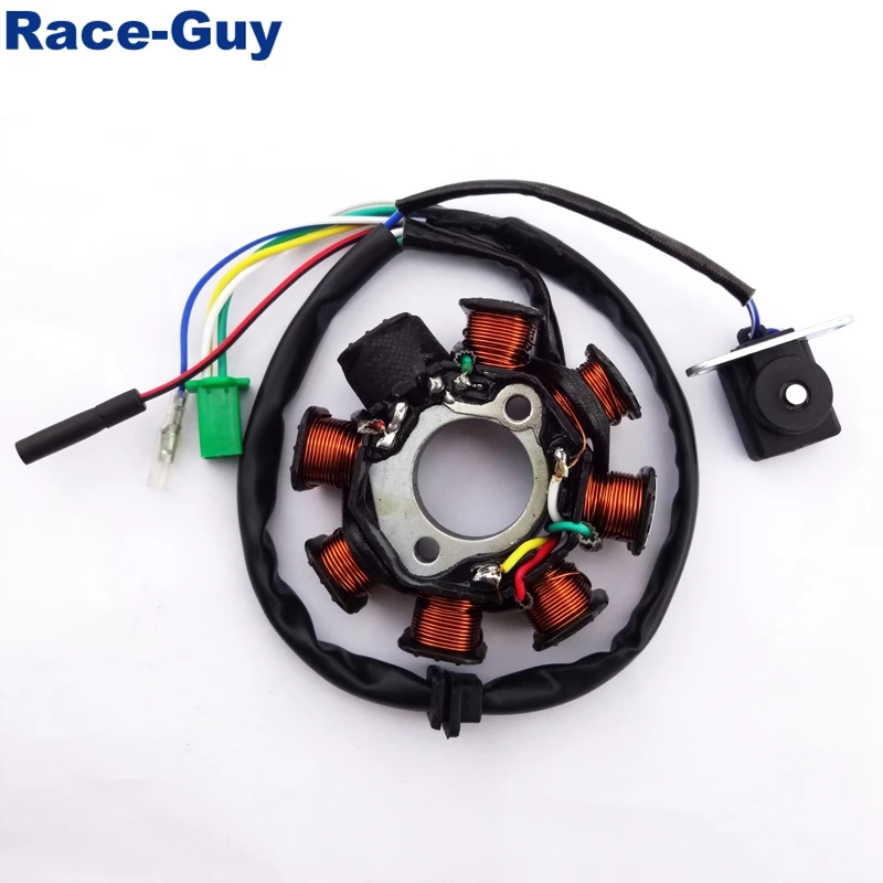 8 Катушек статор зажигания магнитный ротор для двигателя GY6 125cc 150cc китайские