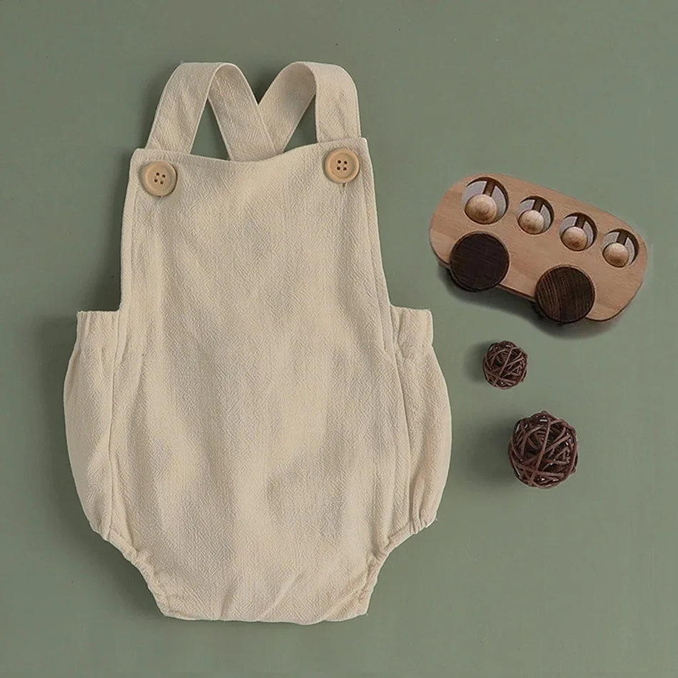 Милый Летний комбинезон для маленьких мальчиков однотонные комбинезоны девочек