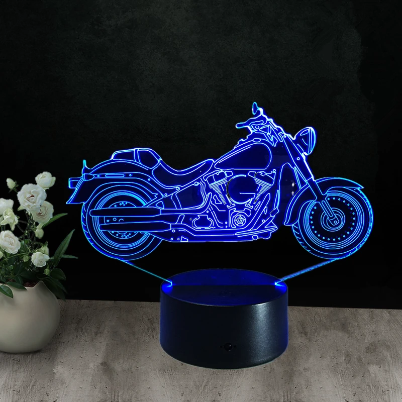 Настольная лампа 3D Fast & furight 8 светодиодная для мотоцикла ночник|led table light|table led