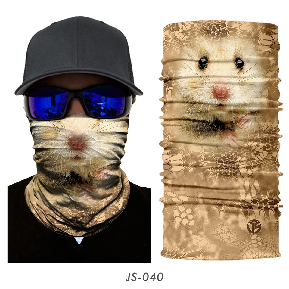 3D кошка собака бесшовная Волшебная Шея Gaiter маска для лица щит трубка Балаклава для велоспорта рыбалки Лыжная Байкерская бандана повязка на голову шарф для мужчин и женщин