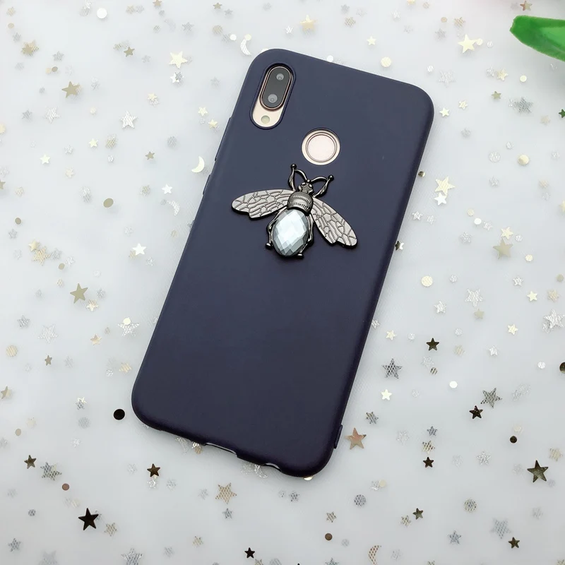 Sapphire Милый мягкий ТПУ чехол ярких цветов с 3D Пчелой для Xiaomi 9T 8 A1 A2 lite 5X 6X Redmi 7 4X5 Plus 6A S2 Note 4X4 5 7Pro Redmi GO K20 - Цвет: Sapphire