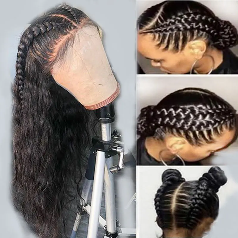 Отбеленные узлы полный кружево человеческие волосы Искусственные парики