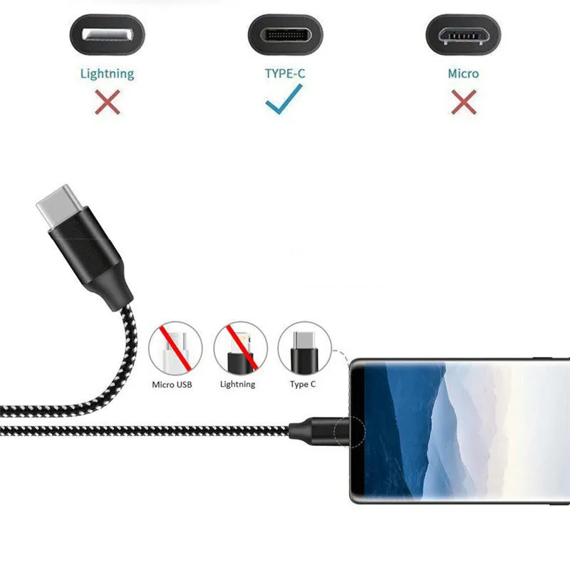 5Pack(3/3/6/6/10FT) Cable USB Type C for Oneplus 7 pro xiaomi mi Data Cord Charging Wire carga rapida USB-C Smartphone | Мобильные