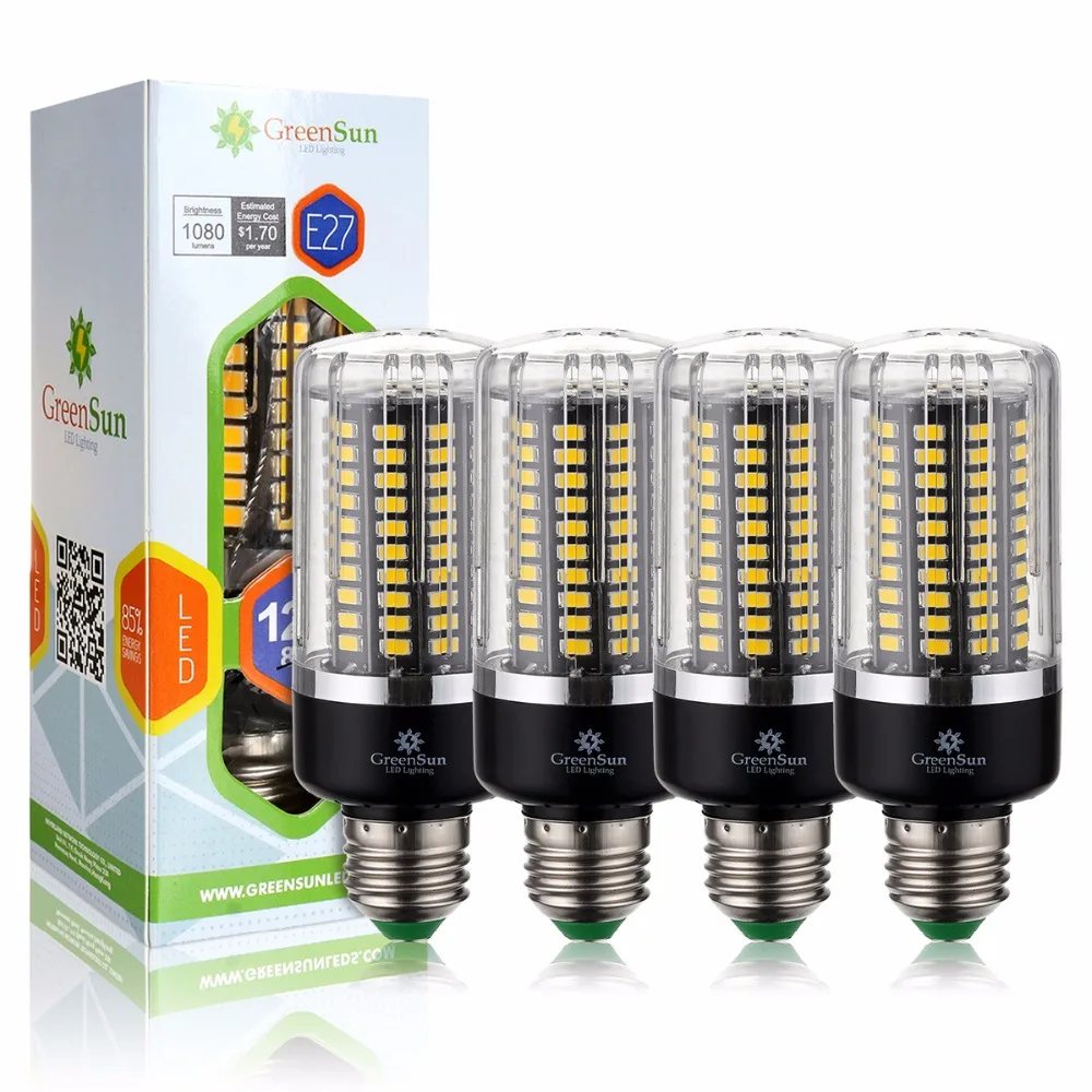 4 шт. полный ватт Смарт IC E27 5736 SMD светодиодный светильник 85-265 в 12 Вт Светодиодный