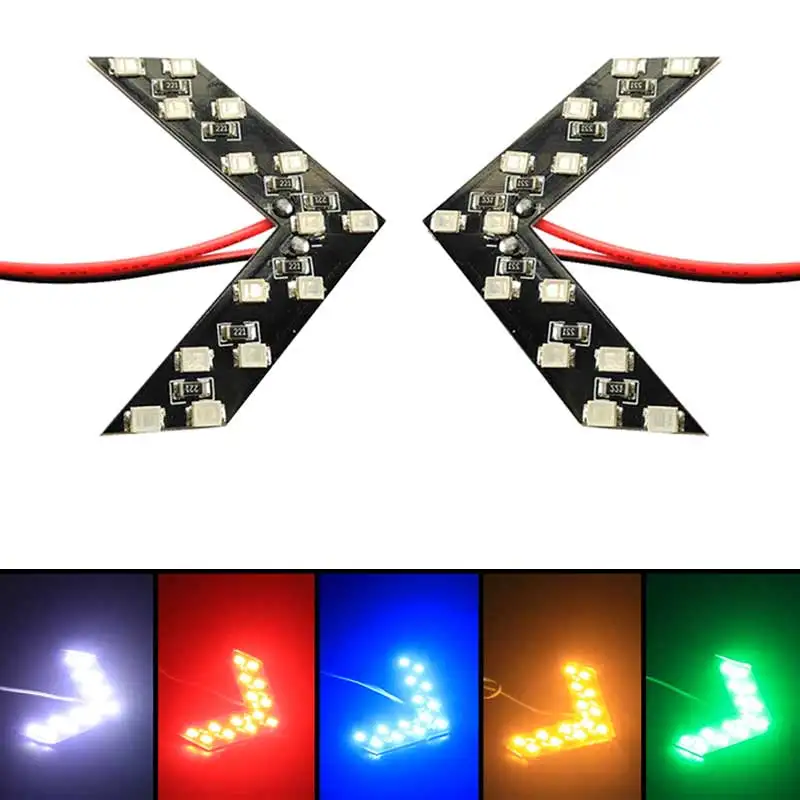 Хит продаж 2 шт. 14 SMD светодиодный индикатор со стрелкой зеркало заднего вида