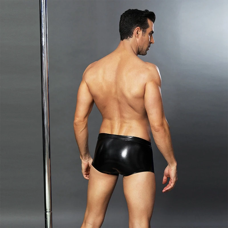 JSY свободный размер Мужское нижнее белье из искусственной кожи с низкой посадкой
