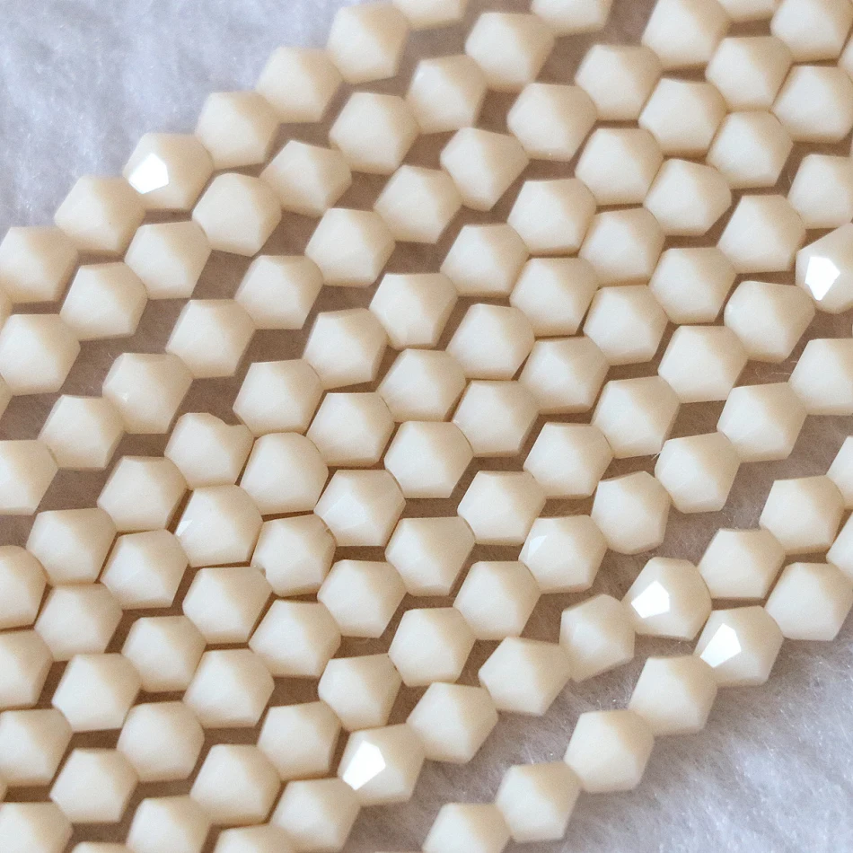 14 цветов стеклянные Хрустальные Граненые двухконусные наконечники 4x4 мм