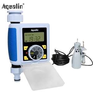 Автоматический таймер для полива # 21055R, контроллер сада 21055, большой циферблат и большой экран, датчик дождя 21103