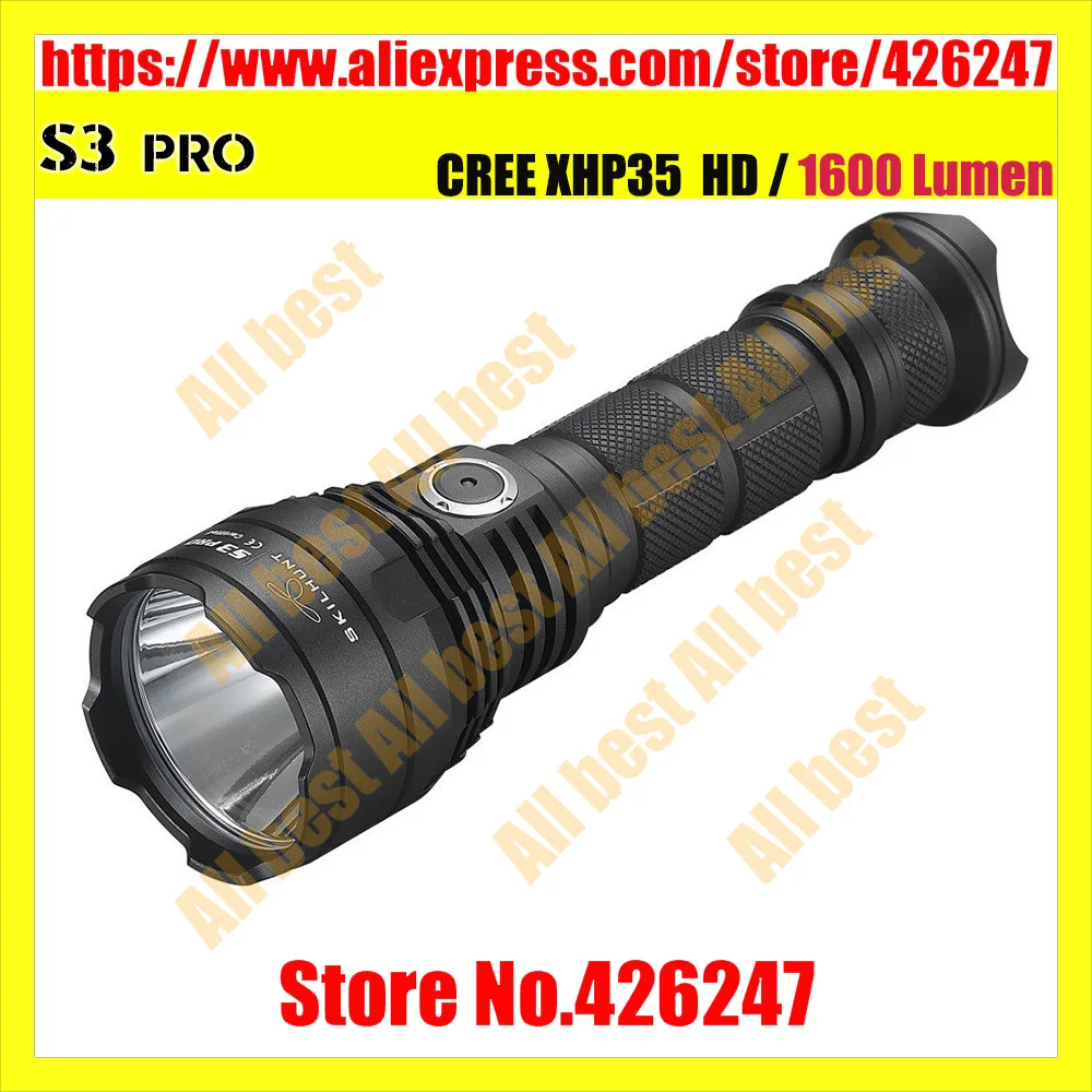2018 Новый skilhunt S3 Pro Hi/HD USB Перезаряжаемый тактический фонарик CREE XHP35 HD 1600 люмен/1400
