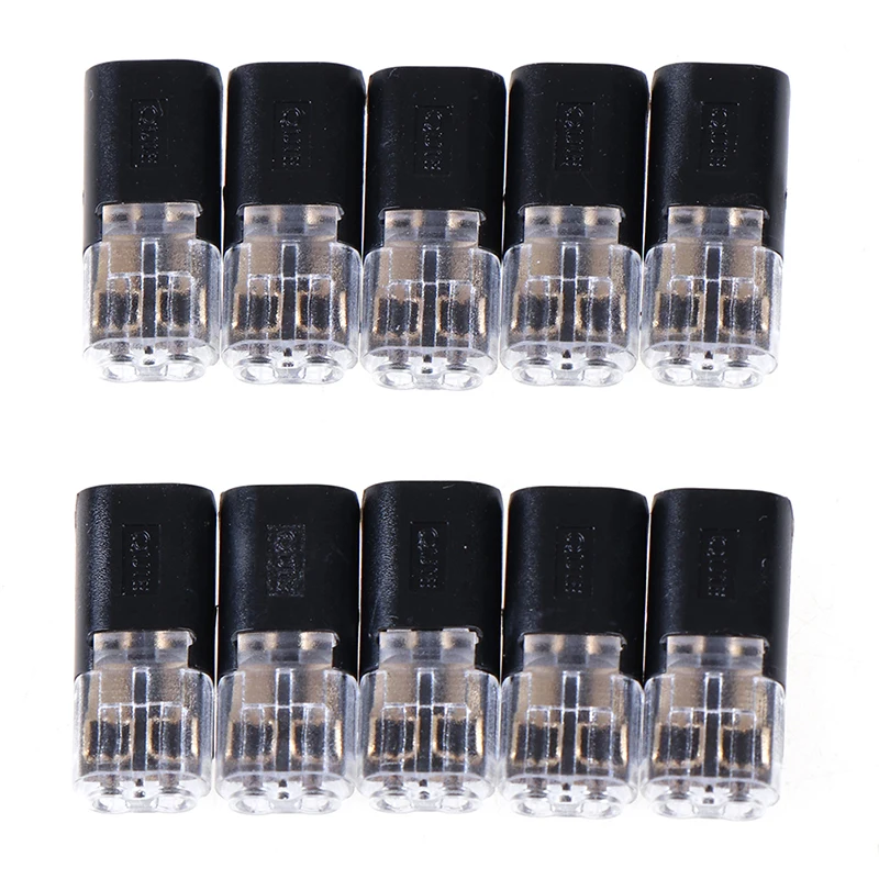10Pcs 2 Pin Pluggable Spring Lock Wire Connector Cable Crimp Terminal | Обустройство дома