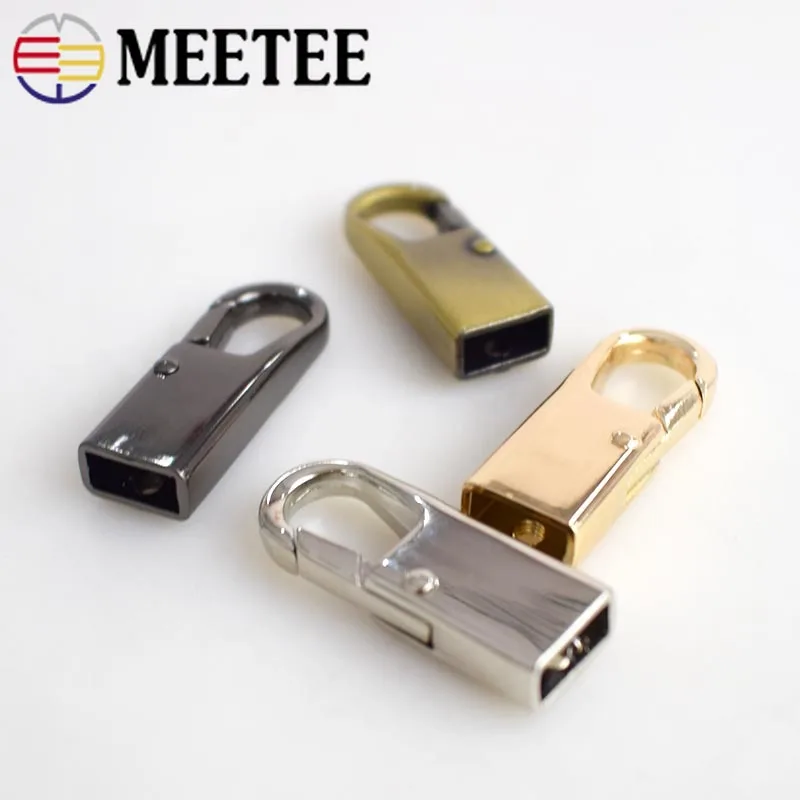 MEETEE 10/20 штук сумка сторона пряжки с зажимом металлические ручки для Сумки сумка Аксессуары для ванной комнаты молния Застежка собака аппаратные средства "сделай сам" украшения ZK561