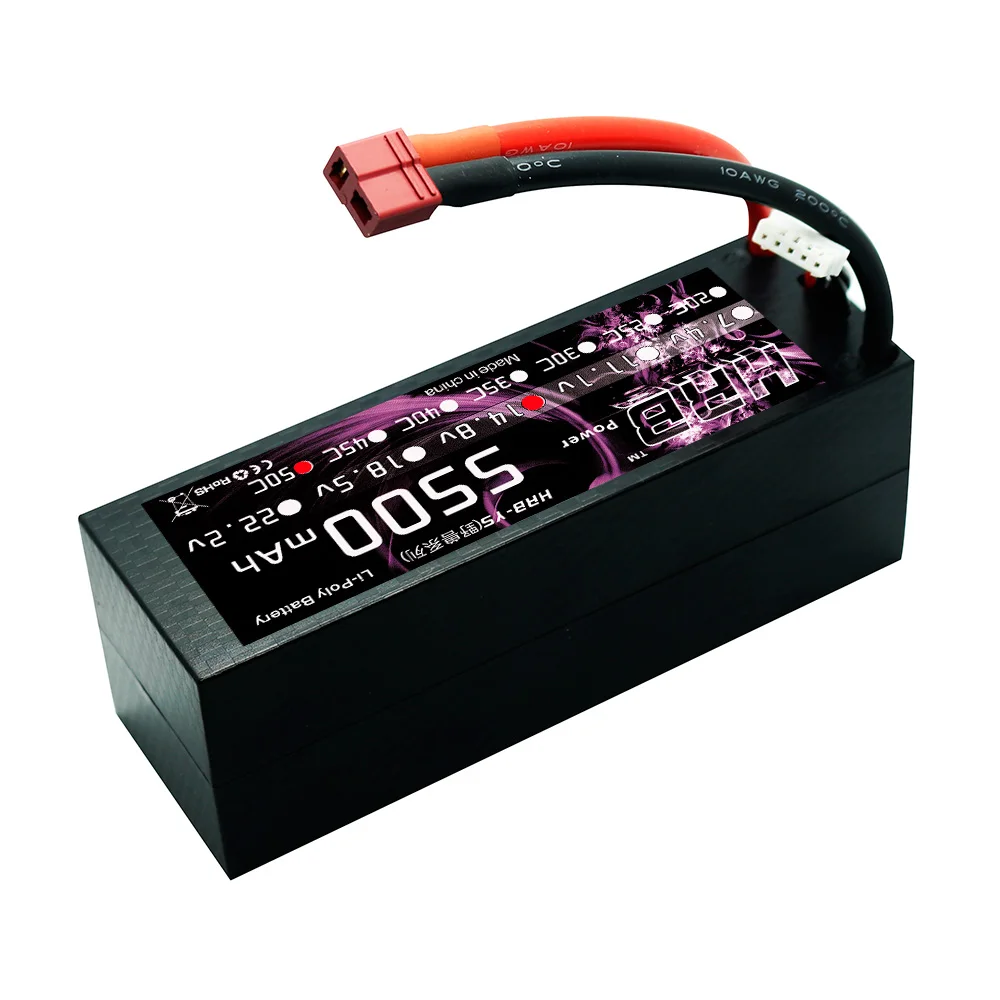 HRB RC 1/8 1/10 автомобильный Lipo 4S 14 8 V 5500mah 50C Max 100C Жесткий Чехол для батареи