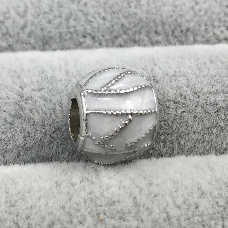 Полоса с фиолетовой эмалью Европейские Бусины Подходят для браслетов и