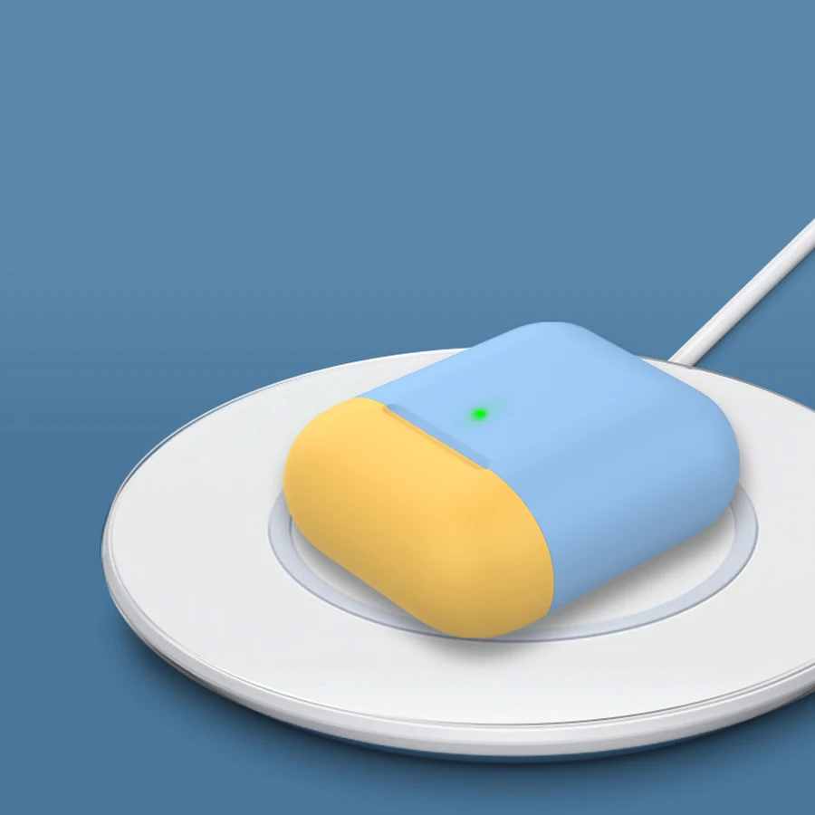Силиконовый чехол для наушников для AirPods 2, беспроводная коробка для зарядки наушников, защитный футляр, чехол для телефона, аксессуары для AirPods