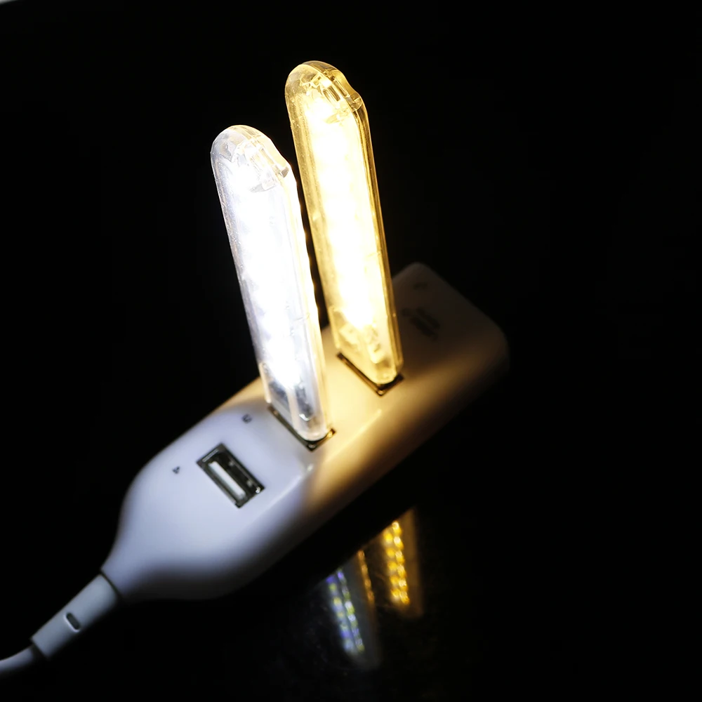 5V Portable USB LED Night Light SMD 5730 3LEDs 8LEDs Bulb Lamp Gadget for Reading Notebook Power Bank Computer Laptop PC 100PCS