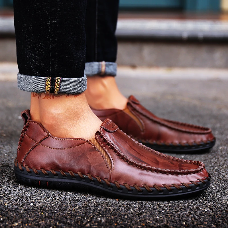 Повседневные мужские лоферы из натуральной коровьей кожи для мужчин burgandy Gentleman; мужские дизайнерские туфли на плоской подошве ручной работы