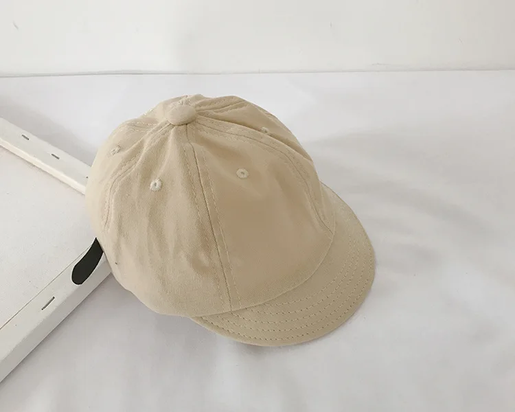 beige MILANCEL/ весенние кепки для мальчиков, однотонные шляпы от солнца, Хлопковые бейсболки для девочек, регулируемые детские кепки - Цвет: beige