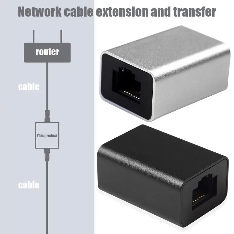 Алюминиевый Cat6 RJ45 8P8C муфта для женщин сетевой Встроенный адаптер|Коннекторы и