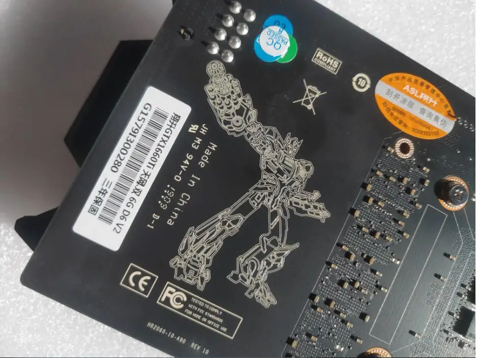 Видеокарта, используемая ASL GTX1660TI 6G DDR6 192bit, для настольного компьютера, игры, офиса, для nVIDIA Geforce GTX 1660TI, Hdmi, Dvi, видеокарта