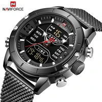 naviforce men watch date week sport mens watches top brand luxury military business stainless steel quartz male clock