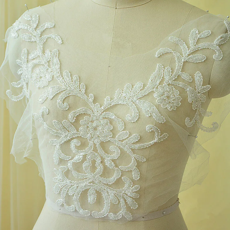 

Ivory White Brand New Venise Lace Applique Trims Lace Collar for Garment Accessories