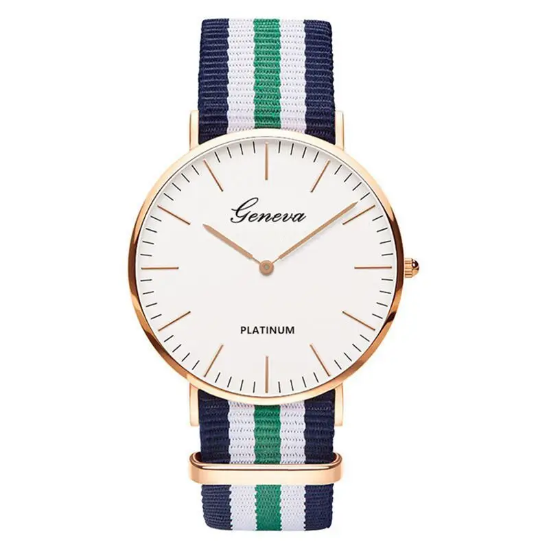 

Hot Sales New Geneva Brand Nylon Strap Watches Men Women Fashion Military Dress Quartz Wristwatches