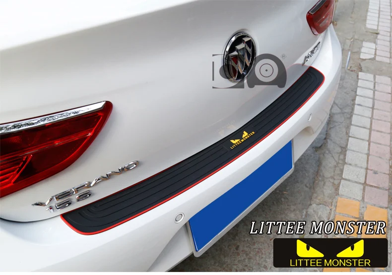 Littee Monster 90x7,3 см автомобильный Стайлинг, Накладка на порог багажника, задний бампер, защита, резиновые молдинги, накладка декоративная, покрытие, полоса, авто аксессуары - Цвет: Littee Monster