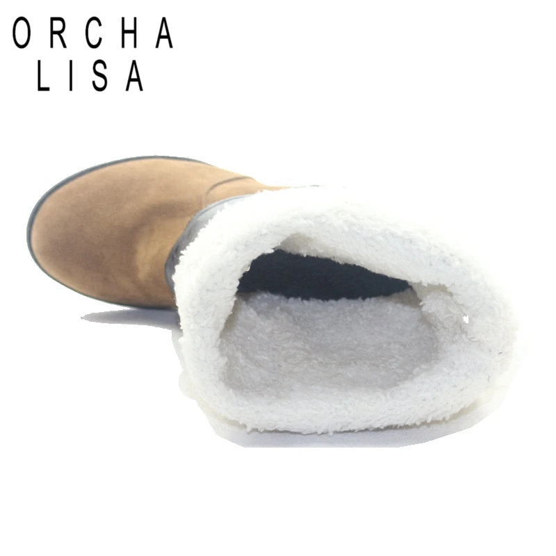 Из коллекции ORCHA LISA кожаная обувь Зимняя теплая с мехом из флока на платформе