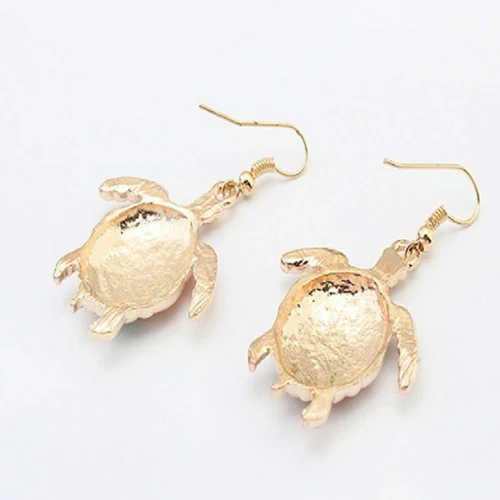 Мульти-Цвет подвеска-черепашка черепаха падения серьги комплект ювелирных