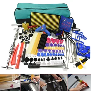 Инструменты для ремонта вмятин без покраски, набор инструментов, стержень, крючки, подъемник вмятин, клеевой пистолет, съемник вмятин, клеевые вкладки, светодиодная линия, доска, слайдер, молоток