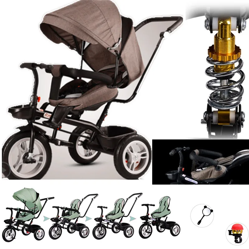 Бесплатная доставка коляска велосипед 2 в 1 Micr trike xl внедорожник детская корзина