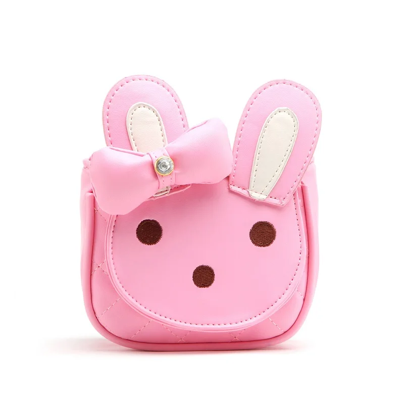 

PU leather cartoon rabbit children shoulder bags cute kids crossbody bag travel small phone pouch for kindergarten baby girls
