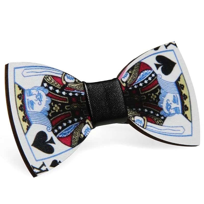 Модные Weastern деревянный с бантом для свадьбы красочные Bowties галстук звездное небо