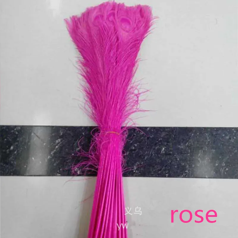

50pcs peacock feather 70-80 cm/28-32inches rose peacock plumage performing home plume decoration free shipping