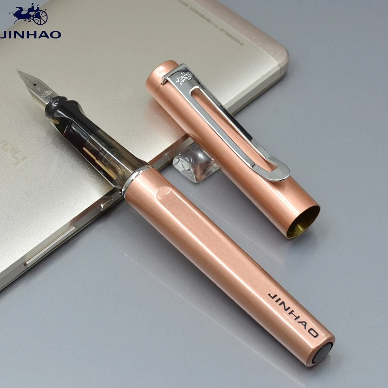 Роскошные JINHAO 599 F 0,5 мм наконечник Мода металла перьевая ручка для школы офиса канцелярские Симпатичные разноцветные конфеты кавай чернила для письма ручки подарок